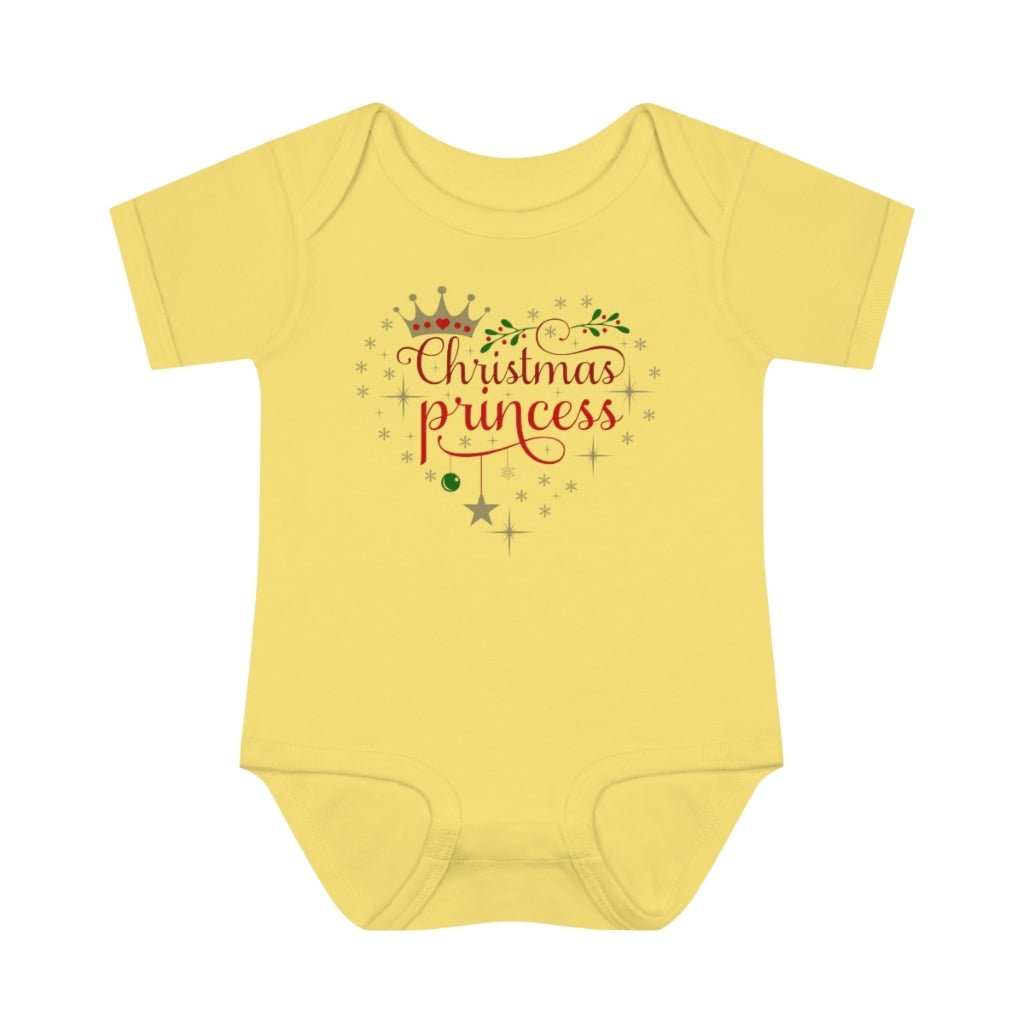 Christmas Body suit for Baby girl, Christmas Princess shirt, Baby 6-18 months Body Suit gift for Christmas - I Love Heartstrings