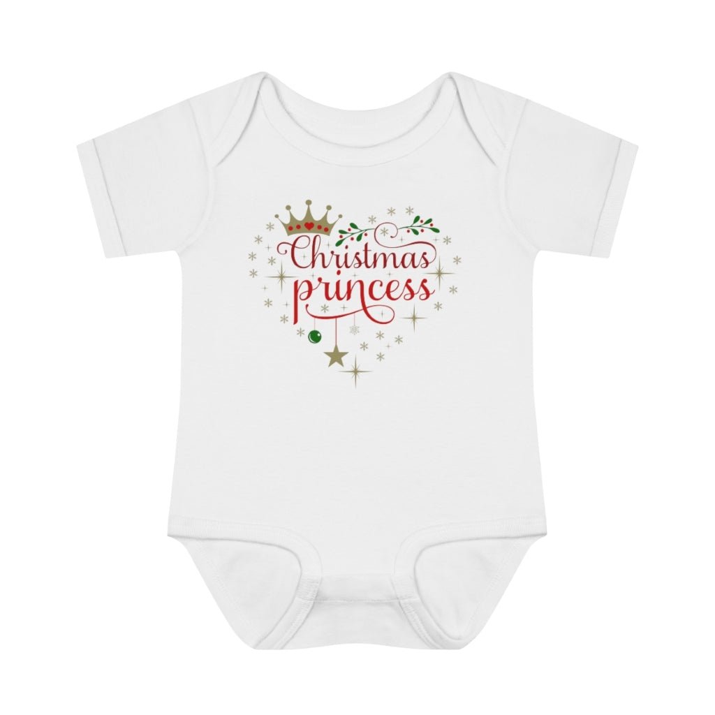 Christmas Body suit for Baby girl, Christmas Princess shirt, Baby 6-18 months Body Suit gift for Christmas - I Love Heartstrings