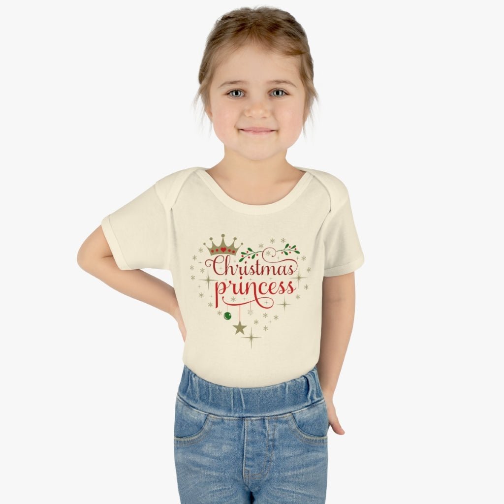 Christmas Body suit for Baby girl, Christmas Princess shirt, Baby 6-18 months Body Suit gift for Christmas - I Love Heartstrings