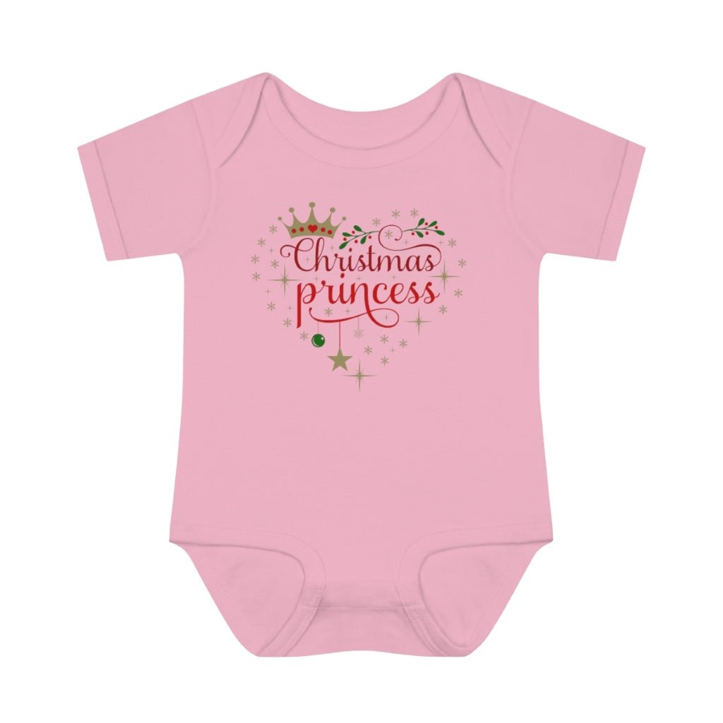 Christmas Body suit for Baby girl, Christmas Princess shirt, Baby 6-18 months Body Suit gift for Christmas - I Love Heartstrings