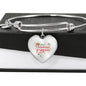 Christmas Princess Heart Bracelet for Girls in White or 18K gold finish - I Love Heartstrings