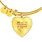 Christmas Princess Heart Bracelet for Girls in White or 18K gold finish - I Love Heartstrings