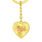 Christmas Princess Heart Keychain for Women in White or 14K gold finish - I Love Heartstrings