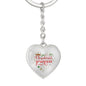 Christmas Princess Heart Keychain for Women in White or 14K gold finish - I Love Heartstrings