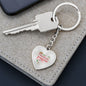 Christmas Princess Heart Keychain for Women in White or 14K gold finish - I Love Heartstrings