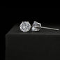 Cubic Zirconia Earrings 14k white gold dipped stud earrings 6mm post CZ jewelry - I Love Heartstrings