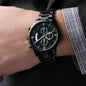 Custom Black Chronograph Watch for men - I Love Heartstrings