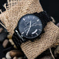 Custom Black Chronograph Watch for men - I Love Heartstrings