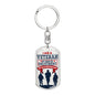 Custom I am a Veteran Steel Dog Tag Keychain Gift for Veteran - I Love Heartstrings