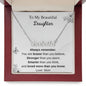 Custom Name Necklace for Beautiful Daughter - I Love Heartstrings