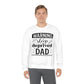 Dad Heavy Blend™ Crewneck Sweatshirt Gift for Father's Day, Birthday gift for Dad, Valentines Day gift for Dad Sleep Deprived Warning shirt - I Love Heartstrings
