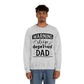 Dad Heavy Blend™ Crewneck Sweatshirt Gift for Father's Day, Birthday gift for Dad, Valentines Day gift for Dad Sleep Deprived Warning shirt - I Love Heartstrings