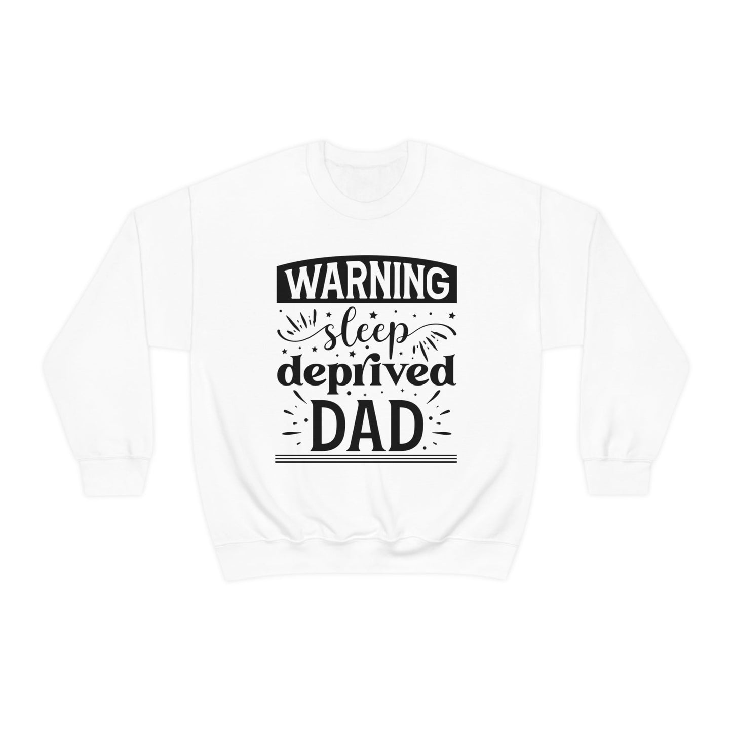 Dad Heavy Blend™ Crewneck Sweatshirt Gift for Father's Day, Birthday gift for Dad, Valentines Day gift for Dad Sleep Deprived Warning shirt - I Love Heartstrings