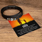 Dad Love You Forever Bracelet from Daughter Keepsake for Fathers Day Birthday gift with Message card - I Love Heartstrings