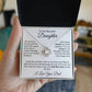 Dad to Daughter Necklace with Message Card, Love Knot Necklace from Father - I Love Heartstrings