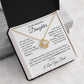 Dad to Daughter Necklace with Message Card, Love Knot Necklace from Father - I Love Heartstrings
