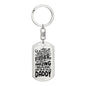 DADDY Custom Dog Tag Keychain - I Love Heartstrings