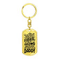 DADDY Custom Dog Tag Keychain - I Love Heartstrings