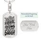 DADDY Custom Dog Tag Keychain - I Love Heartstrings
