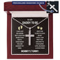 Daddy To Be Personalized Cross Necklace - I Love Heartstrings