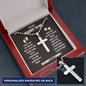 Daddy To Be Personalized Cross Necklace - I Love Heartstrings