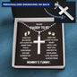 Daddy To Be Personalized Cross Necklace - I Love Heartstrings