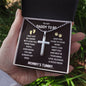Daddy To Be Personalized Cross Necklace - I Love Heartstrings