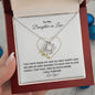 Daughter-in-law Necklace, Gift for new bride from mother in law, Love Knot Necklace with Message card - I Love Heartstrings