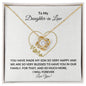 Daughter-in-law Necklace, Gift for new bride from mother in law, Love Knot Necklace with Message card - I Love Heartstrings