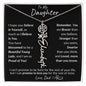 Daughter Name Necklace with Birth flower Personalized gift for Daughter from Dad - I Love Heartstrings