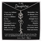 Daughter Name Necklace with Birth flower Personalized gift for Daughter from Dad - I Love Heartstrings