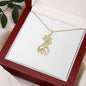 Daughter necklace from Mother Giraffe Necklace with 14K white gold or 18K yellow gold finish - I Love Heartstrings