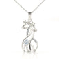Daughter necklace from Mother Giraffe Necklace with 14K white gold or 18K yellow gold finish - I Love Heartstrings