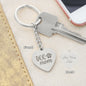 Dog Mom Engraved Heart Keychain - I Love Heartstrings