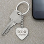 Dog Mom Engraved Heart Keychain - I Love Heartstrings