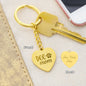 Dog Mom Engraved Heart Keychain - I Love Heartstrings