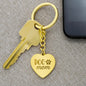 Dog Mom Engraved Heart Keychain - I Love Heartstrings