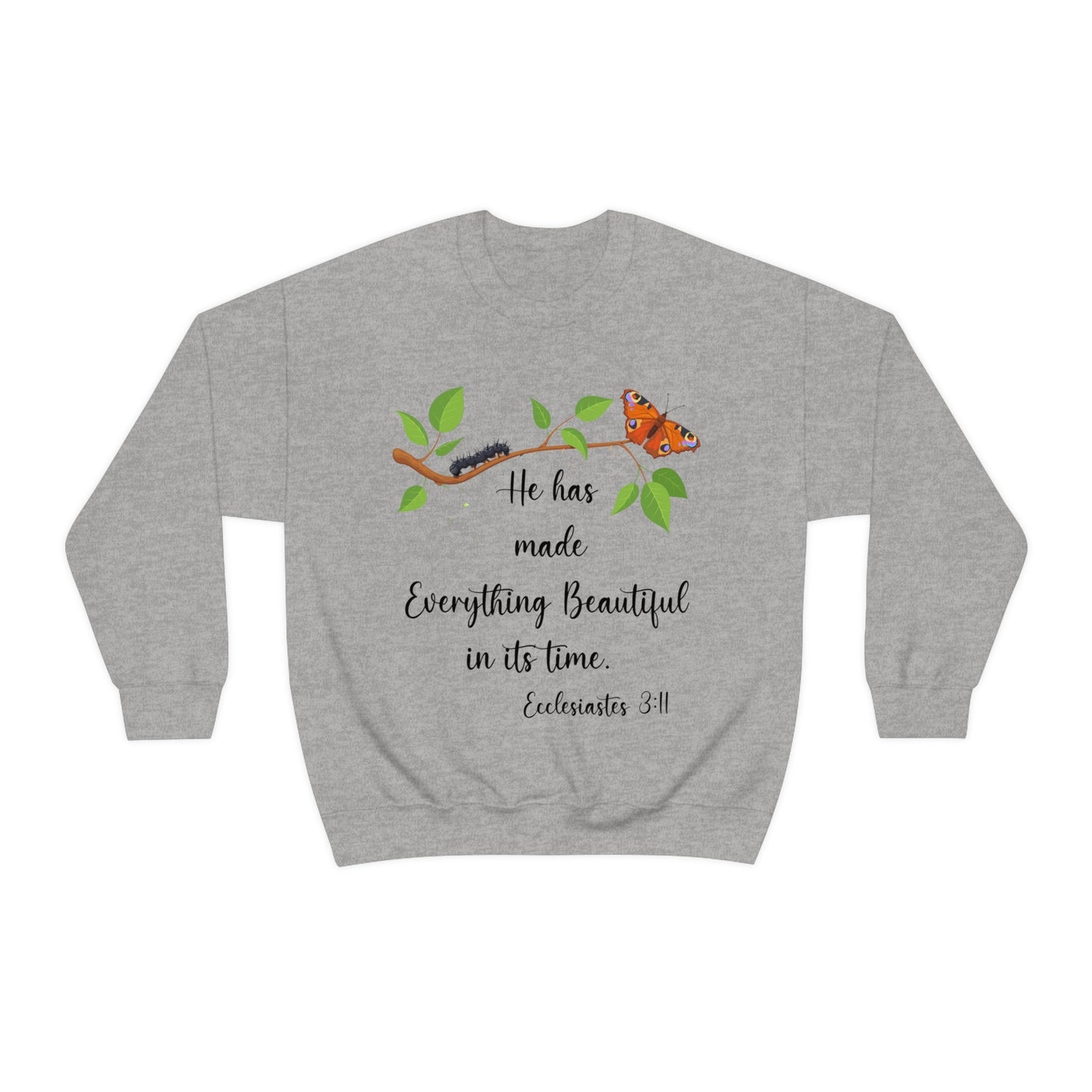 Ecclesiastes 3:11 Bible verse shirt Religious sweatshirt Inspirational tee Christian apparel Faith t-shirt Jesus clothing - I Love Heartstrings