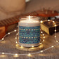 Elephant and Giraffe Patterned Blue Scented Soy Candle, 9oz - I Love Heartstrings