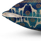 Elephant and Giraffe Pillow, African Print Throw Pillow, Green and Gold Pattern Spun Polyester Square Pillow - I Love Heartstrings