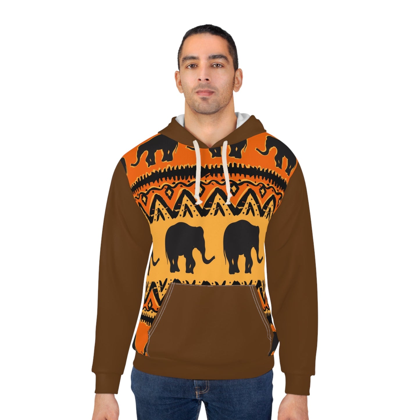 Elephant print Unisex Pullover Hoodie - I Love Heartstrings