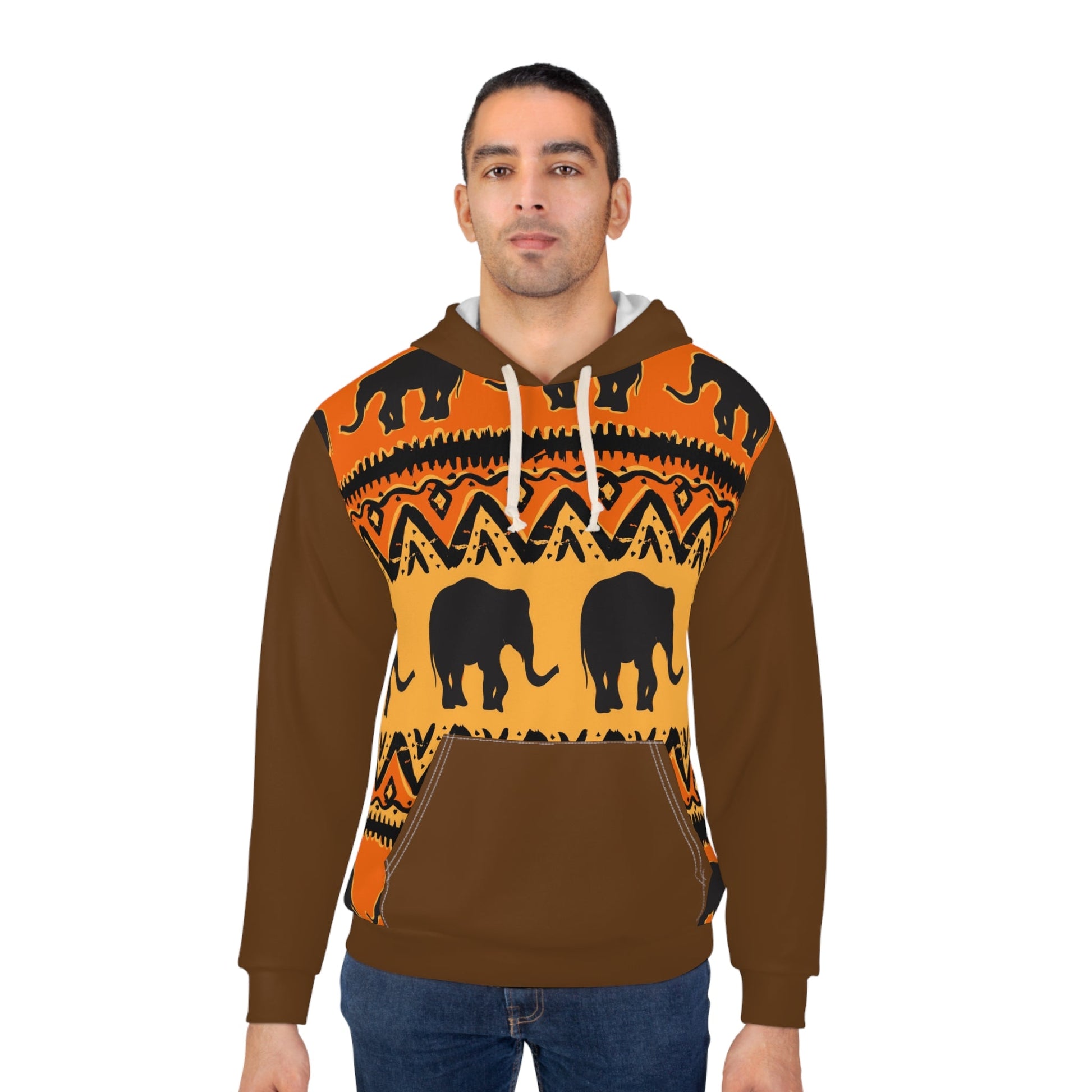 Elephant print Unisex Pullover Hoodie - I Love Heartstrings