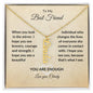 Encouraging Necklace with Message card, Vertical Necklace Gift personalized You Are Enough - I Love Heartstrings