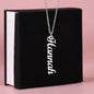 Encouraging Necklace with Message card, Vertical Necklace Gift personalized You Are Enough - I Love Heartstrings