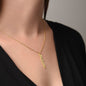 Encouraging Necklace with Message card, Vertical Necklace Gift personalized You Are Enough - I Love Heartstrings