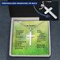Engraved Cross Keepsake Necklace for Daughter - I Love Heartstrings