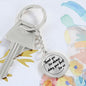 Engraved Thank you Keychain Thankful for you Appreciation gift, Stainless Steel key chain, token of appreciation for work, caregiver present - I Love Heartstrings