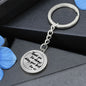 Engraved Thank you Keychain Thankful for you Appreciation gift, Stainless Steel key chain, token of appreciation for work, caregiver present - I Love Heartstrings