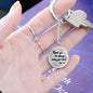 Engraved Thank you Keychain Thankful for you Appreciation gift, Stainless Steel key chain, token of appreciation for work, caregiver present - I Love Heartstrings