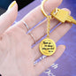 Engraved Thank you Keychain Thankful for you Appreciation gift, Stainless Steel key chain, token of appreciation for work, caregiver present - I Love Heartstrings